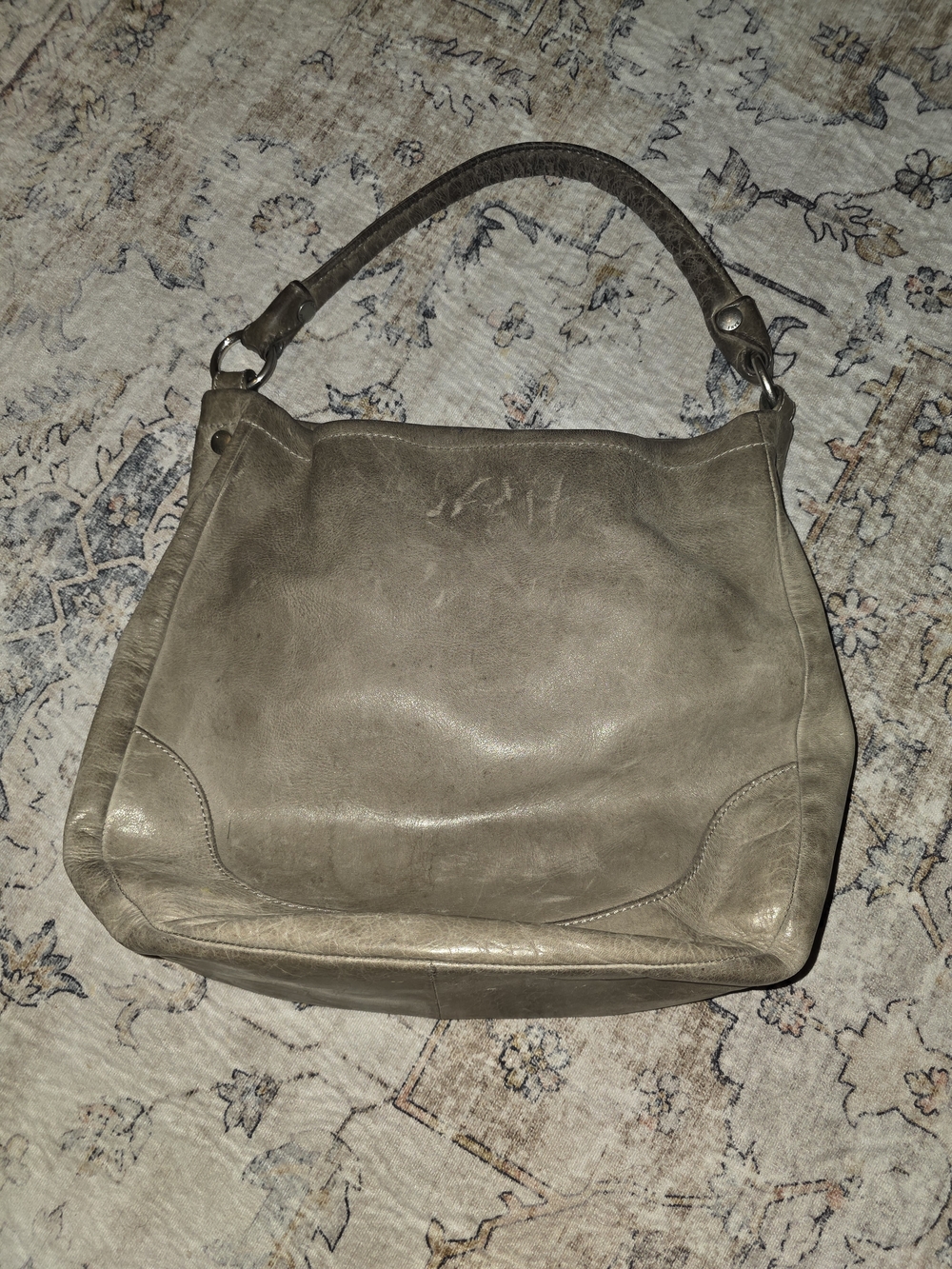 Frye Leather Melissa Hobo Shoulder Bag in Gray